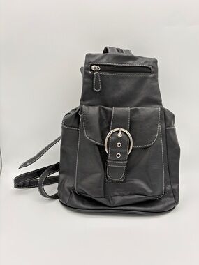 Fiorelli Black Convertible Backpack Sling Bag | Silver Hardware